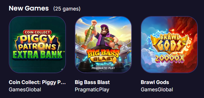 Crown Casino new games 2026 — Piggy Patrons, Big Bass Blast, Brawl Gods