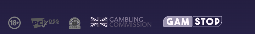 Crown Casino trust and security badges — 18+, PCI DSS, SSL, Gambling Commission, GamStop